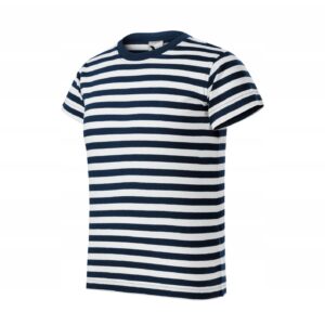 Детска моряшка тениска с къс ръкав MALFINI SAILOR 805 в бяло и тъмносиньо