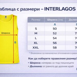 таблица с размери мъжка тениска без ръкав interlagos ширина дължина dmgrav