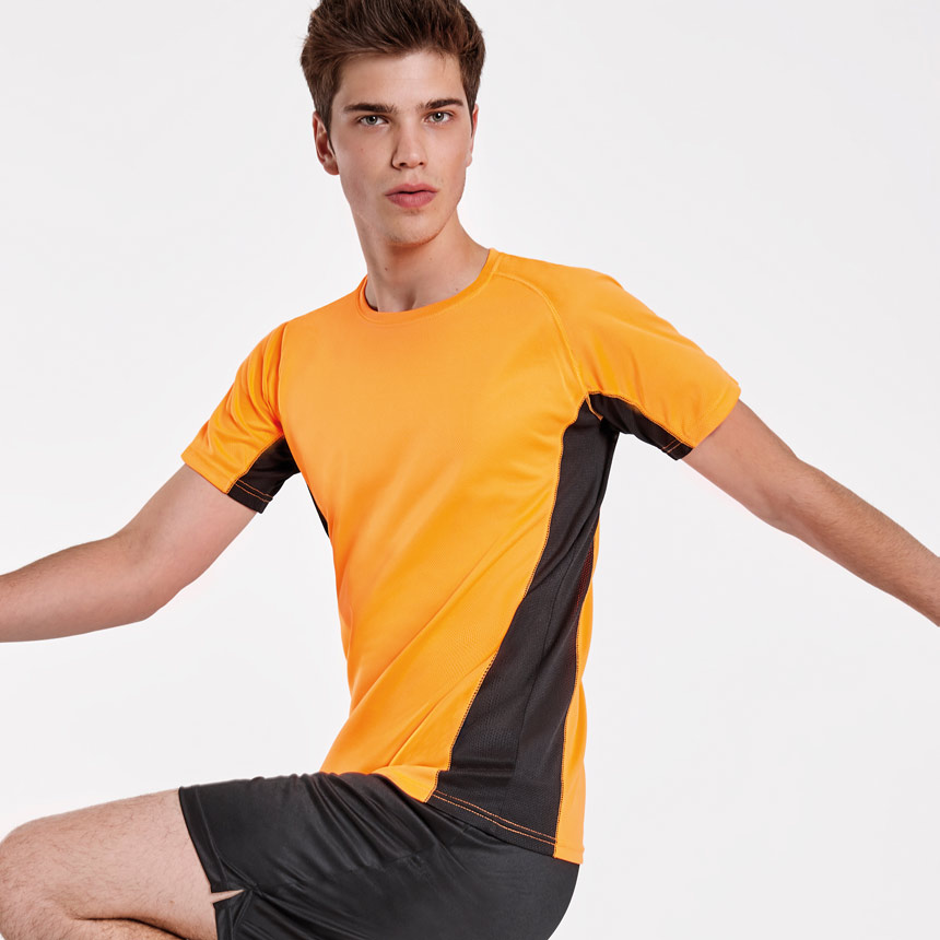 мъжка спортна тениска dry fit оранжева модел