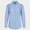 Дамска риза с дълга ръка VELILLA LIGHT BLUE – светлосиня вталена офис риза с класическа яка