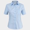 дамска светло синя риза с къс ръкав CAMISA BLUE с джоб