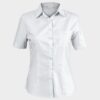 дамска бяла риза с къс ръкав CAMISA WHITE с джоб