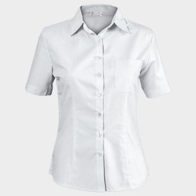 дамска бяла риза с къс ръкав CAMISA WHITE с джоб