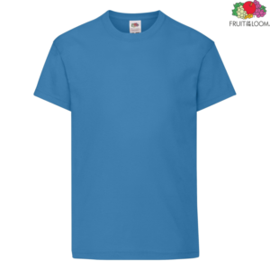 Детска тениска Fruit of the Loom Original Kids T 61-019 в син цвят Azure Blue