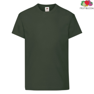 Детска тениска Fruit of the Loom Original Kids T 61-019 в тъмнозелен цвят Bottle Green