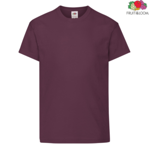 Детска тениска Fruit of the Loom Original Kids T 61-019 в бордо цвят Burgundy