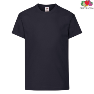 Детска тениска Fruit of the Loom Original Kids T 61-019 в тъмносин цвят Deep Navy