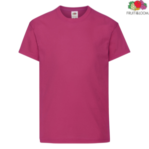 Детска тениска Fruit of the Loom Original Kids T 61-019 в цвят Fuchsia