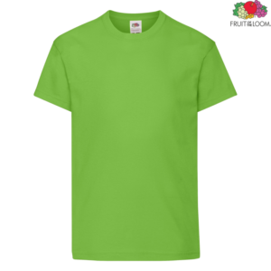 Детска тениска Fruit of the Loom Original Kids T 61-019 в лайм цвят