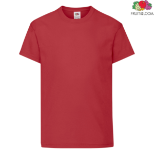 Детска тениска Fruit of the Loom Original Kids T 61-019 в червен цвят