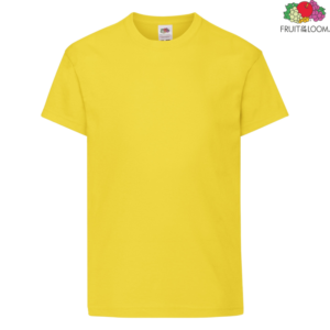 Детска тениска Fruit of the Loom Original Kids T 61-019 в жълт цвят